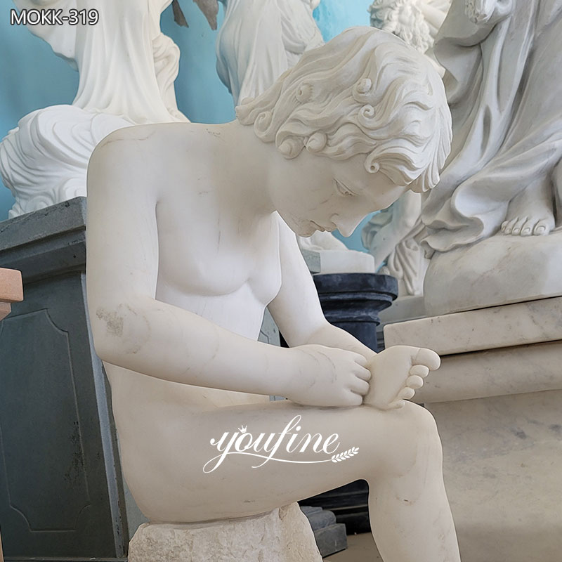 boy with thorn statue for garden