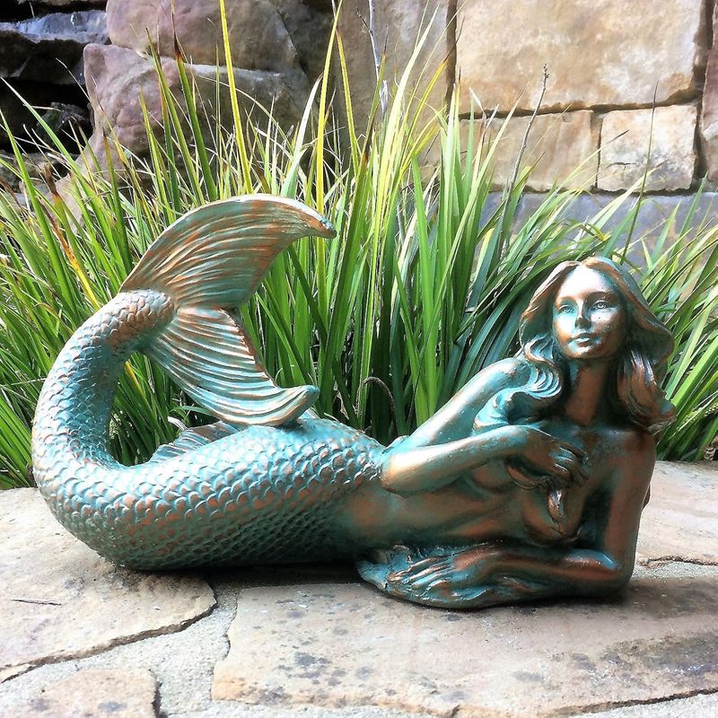 vivid bronze Mermaid Statue for Ponds and Pools