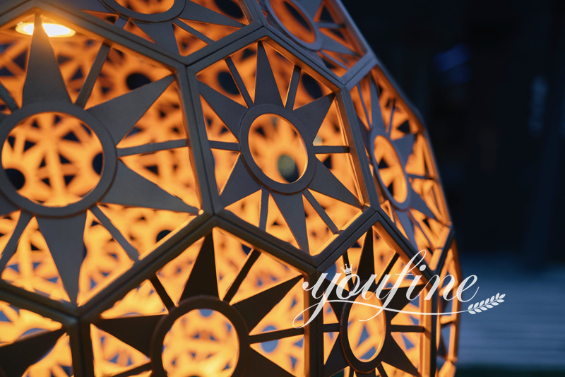 large decorative outdoor ball sculpture