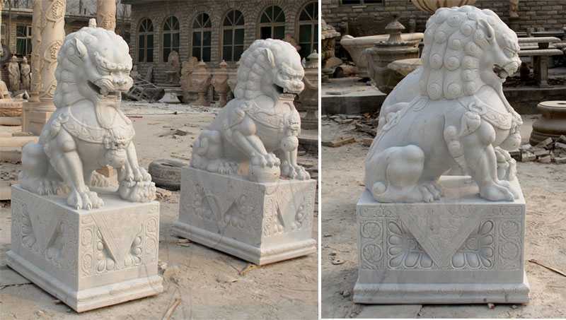 foo dog statues for garden on sale
