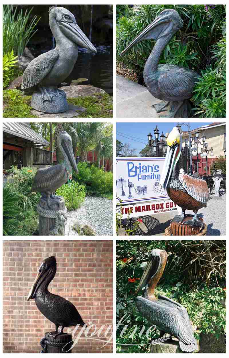 large outdoor pelican statue-YouFine Sculpture