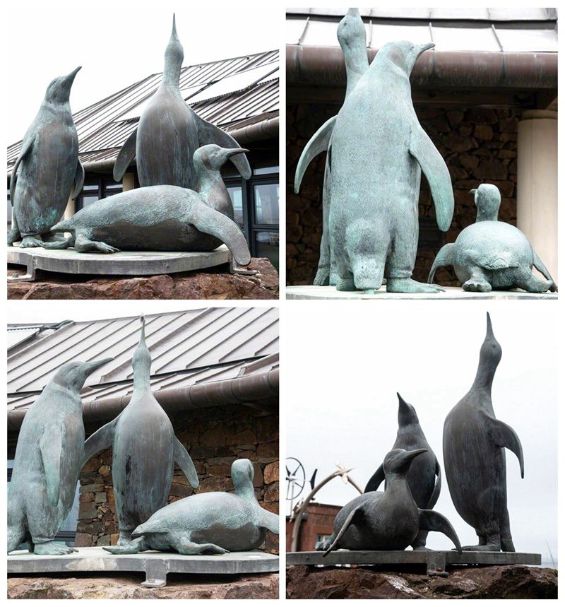 large penguin statue