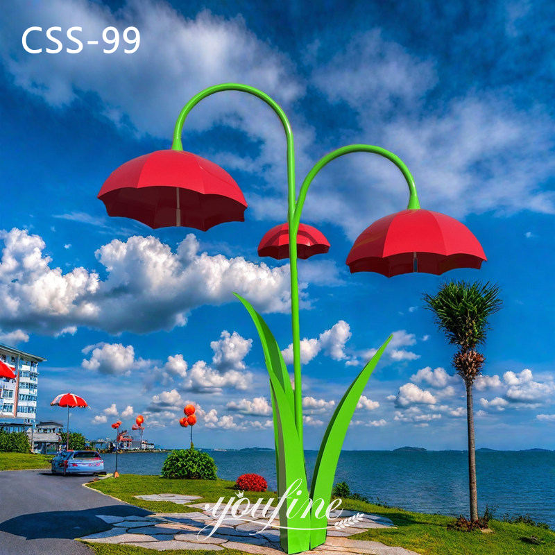 Outdoor Metal Umbrella Stainless Steel Sculpture CSS-99