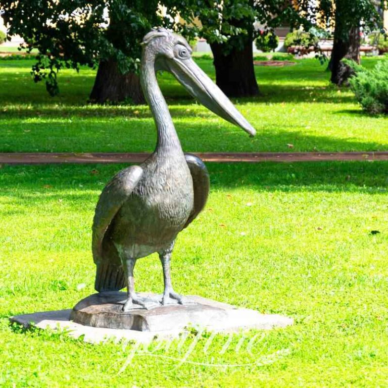 Animal Garden Sculptures Antique Bronze Pelican Statue for Sale BOKK753 YouFine Sculpture