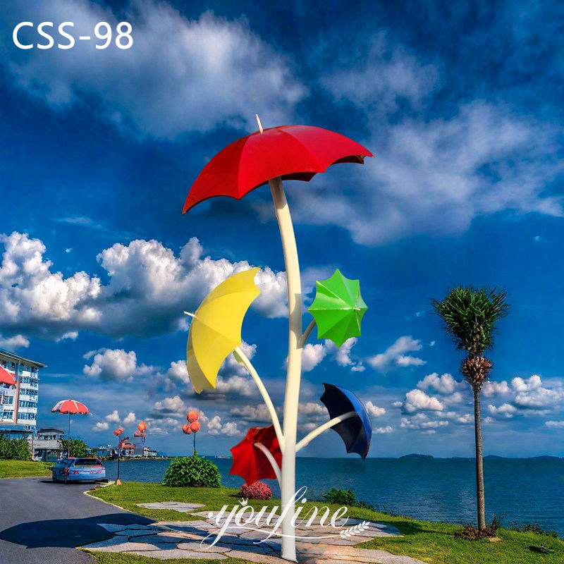 outdoor metal umbrella sculpture