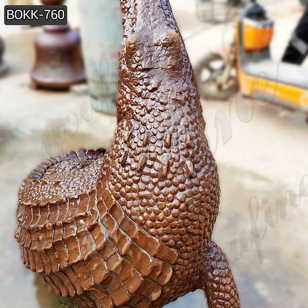 Bronze Life Size Crocodile Sculpture for Garden Decor