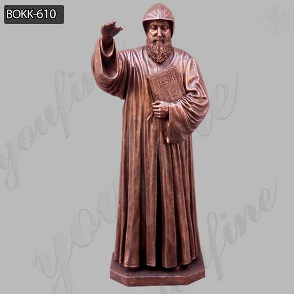 Bronze religious saint charbel outdoor garden statues