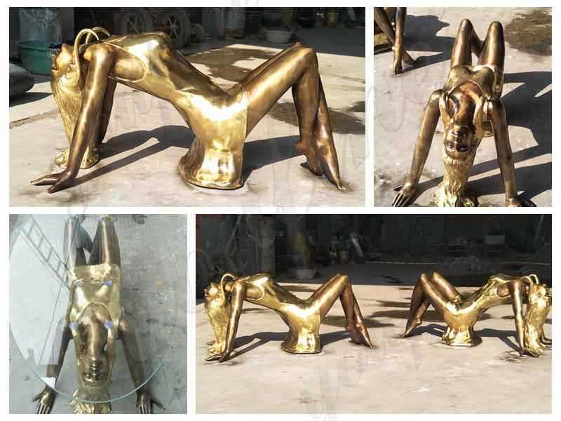 Bronze woman statue