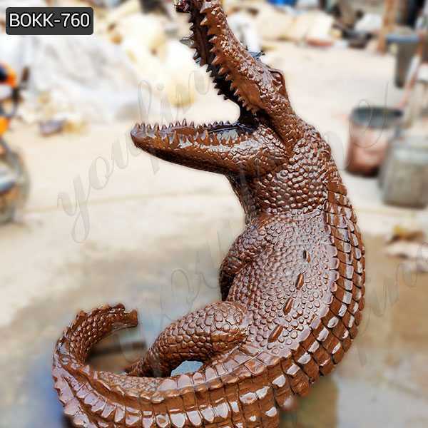 Casting Bronze Life Size Crocodile Sculpture
