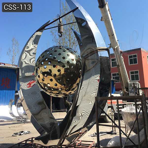 Cheap Price Abstract Large Stainless Steel Ball Sculpture