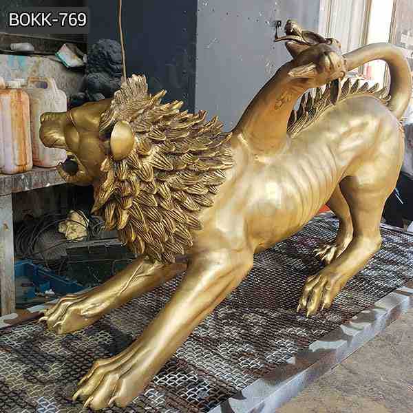 Chimera Bronze Spitfire Three Monster Statue for Sale