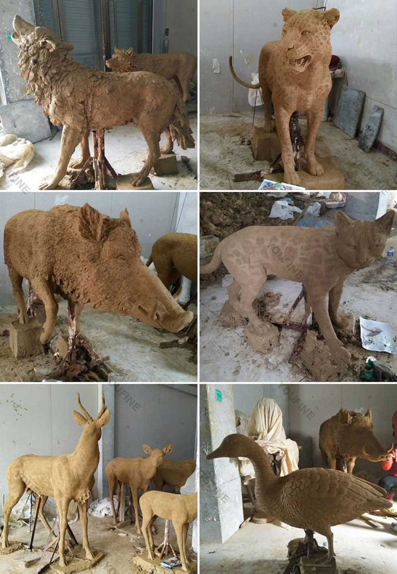 Clay-model-of-wildlife-statues