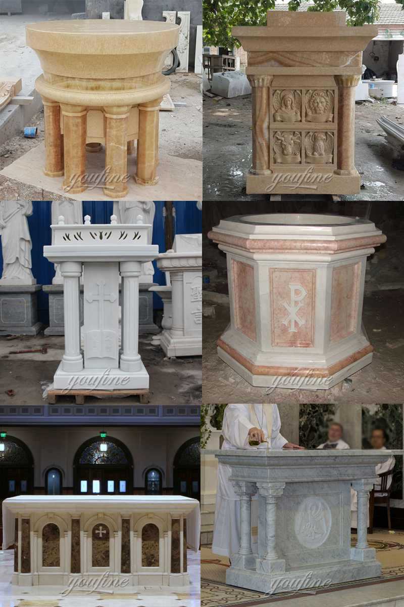 Custom Made Marble Religious Church Pulpit for Sale