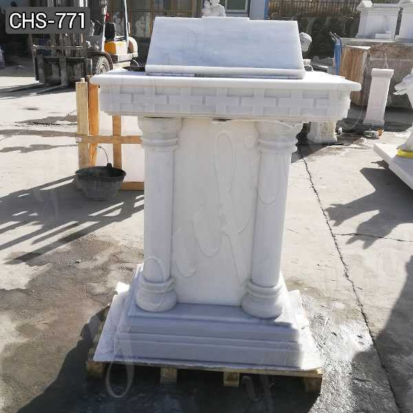 Custom Made Natural Marble Religious Church Pulpit