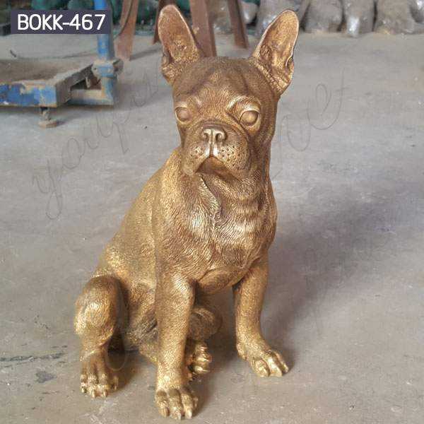 Custom Made Small Bronze French Bulldog Statue for Sale BOKK-467