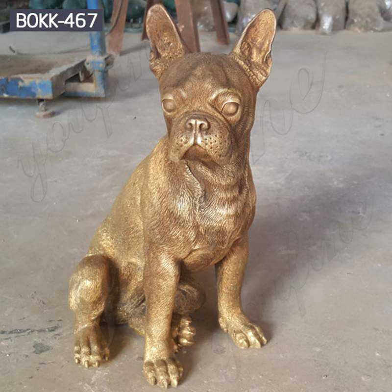Custom Made Small Bronze French Bulldog Statue