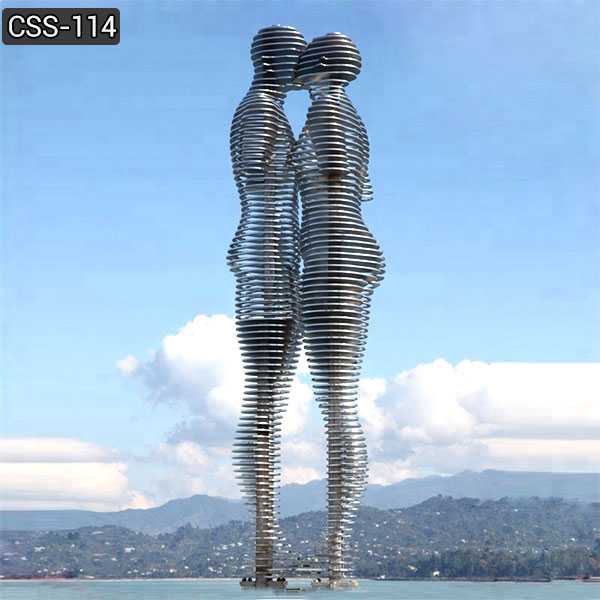 Famous Ali and Nino Stainless Steel Sculpture for Outdoor Decor