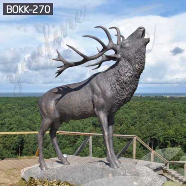 Foundry Direct Outdoor Bronze Life Size Reindeer Statue BOKK-270