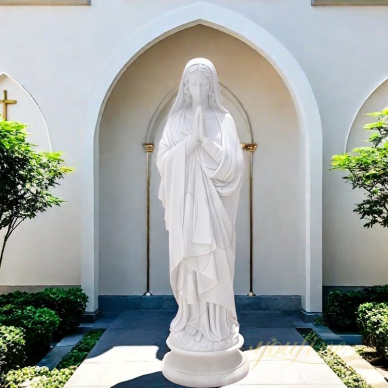 White Marble Virgin Mary Statue from Factory YouFine