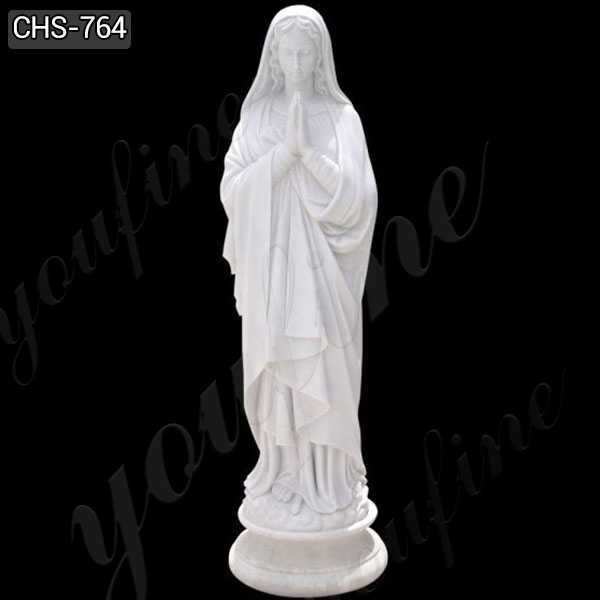 High Quality White Marble Virgin Mary Statue from China Factory