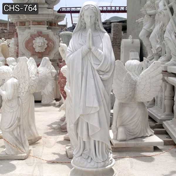 High Quality White Marble Virgin Mary Statue from China Factory CHS-764