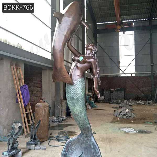 Large Bronze Mermaid Statue Made for Norwegian Client