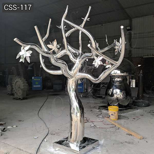 Large Outdoor Modern Metal Stainless Steel Tree Sculpture for Sale