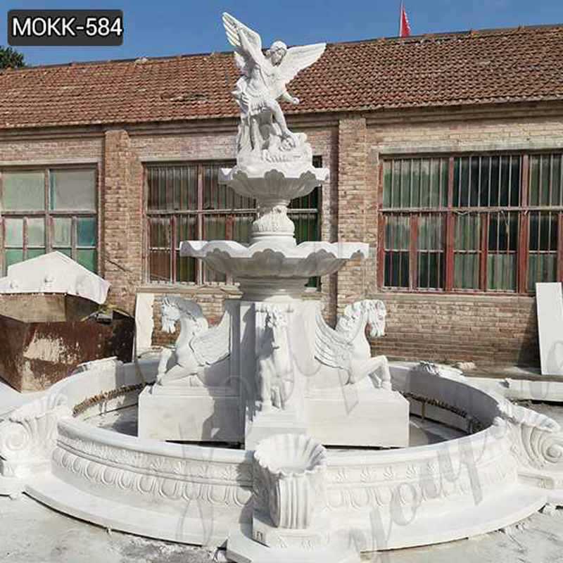 Large Tiered Marble Fountain