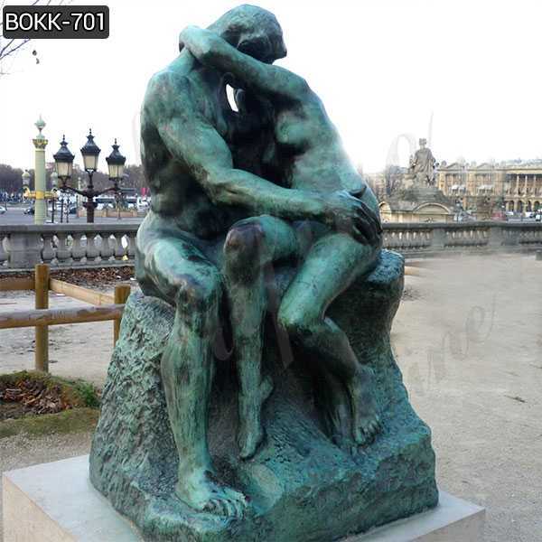 Life Size Antique Auguste Rodin the Kiss Bronze Statue for Outdoor