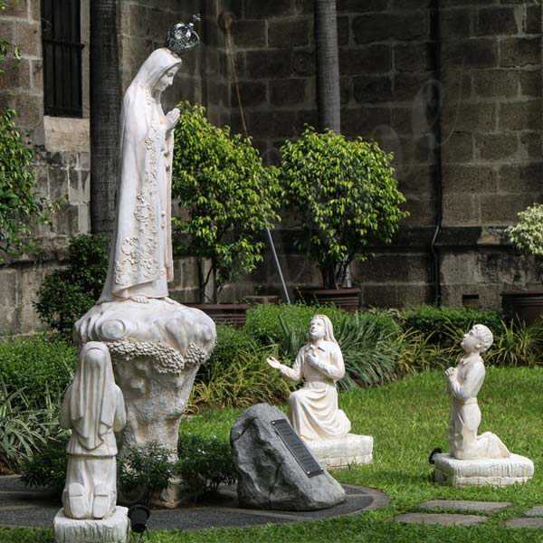 Our Lady of Fatima with Three Children Garden Statue for Sale