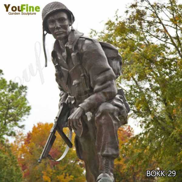 Outdoor Bronze Life Size Military Soldier Statue for Sale BOKK-29