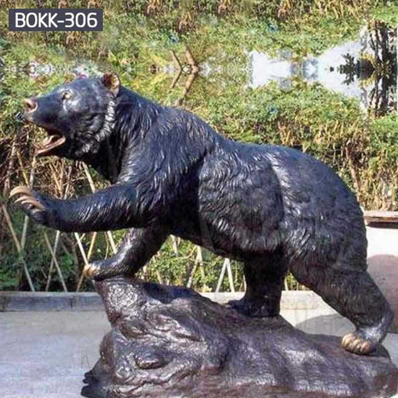 Outdoor Garden Bronze Life Size Bear Sculpture Supplier