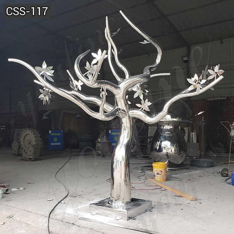 Outdoor Modern Metal Stainless Steel Tree Sculpture for Sale