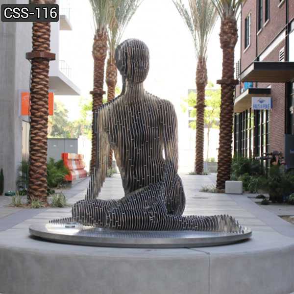 Contemporary Outdoor Stainless Steel Isabelle Sculpture for Sale CSS-116