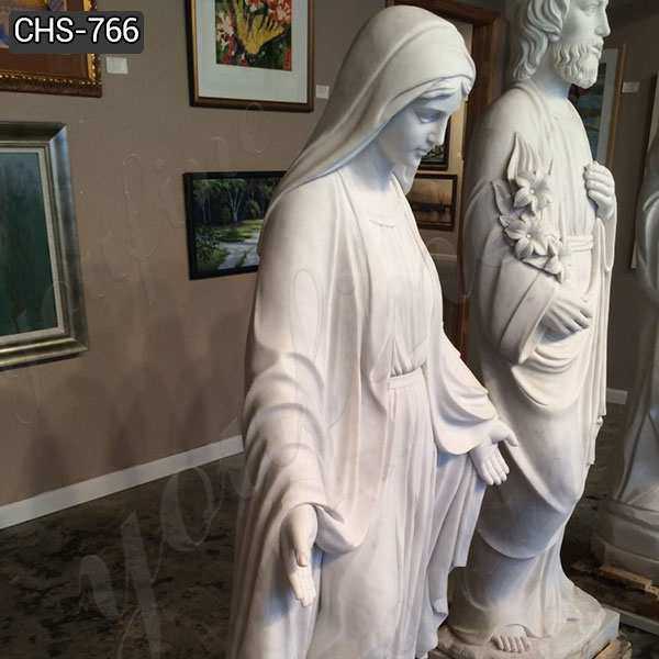 Religious White Marble Our Lady of Grace Statue for sale