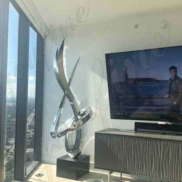 The Feedback from Our Customer Polished Abstract Stainless Steel Sculpture