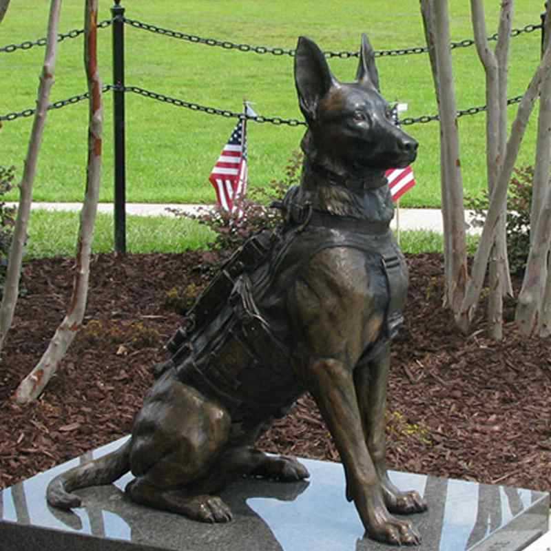 black german shepherd statue for sale