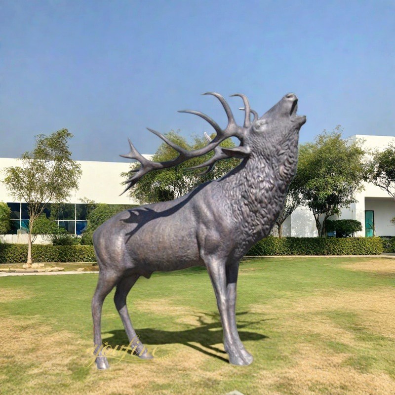 Bronze Outdoor Reindeer Statue BOKK-270