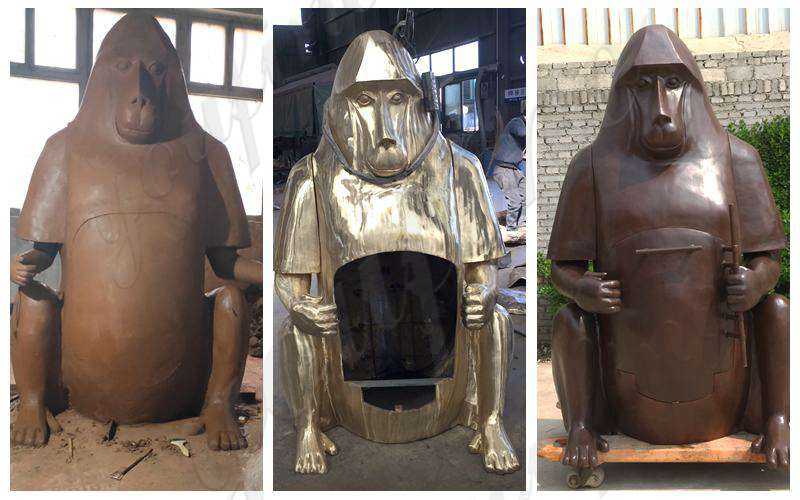 caly mold of Bronze Orangutan Fireplace Statue