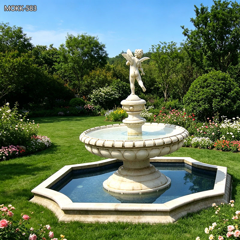 cherub angel water fountain