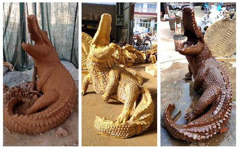 crocodile garden statue