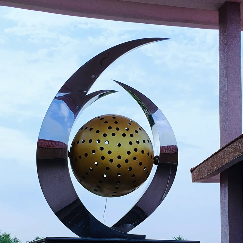 Public Large Stainless Steel Ball Sculpture for Sale CSS-113