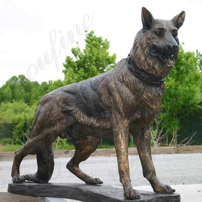 life size german shepherd statue for sale