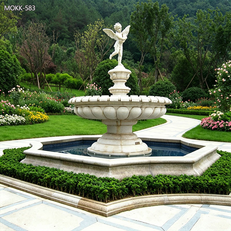 marble angel water fountain