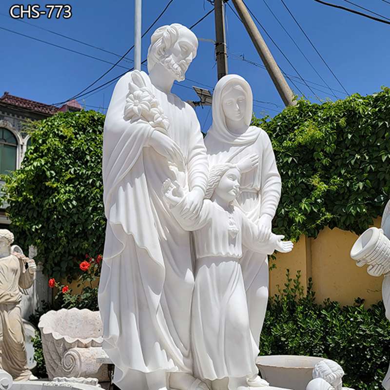 Hand Carved Marble Life Size Holy Family Statue for Sale CHS-773