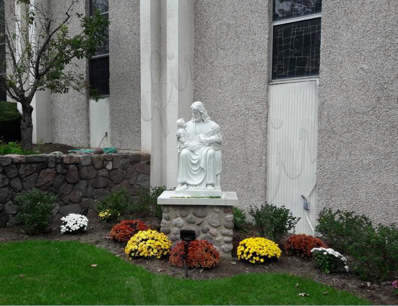 marble jesus and children statue