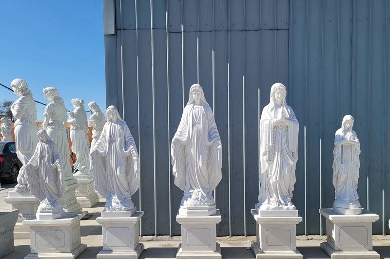 marble mary statue for church - YouFine Sculpture