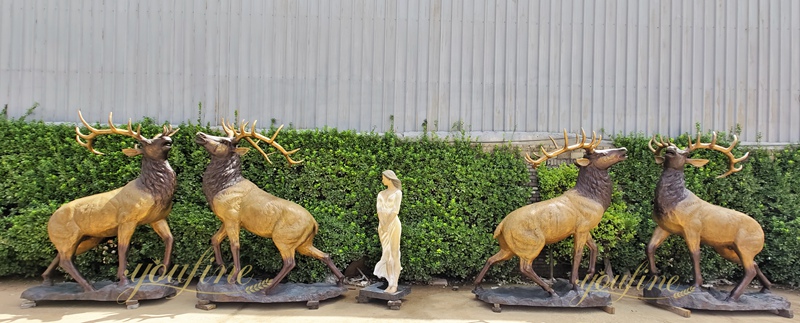 outdoor deer statue