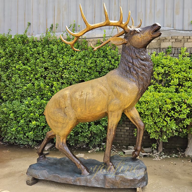 outdoor elk statue