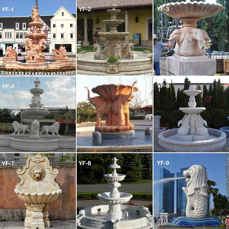 stacked stone fountains